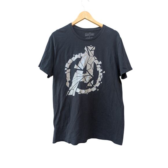 Avengers Endgame Marvel Black Short Sleeve T Shirt L Comic Super Hero Nerdy - Picture 1 of 4